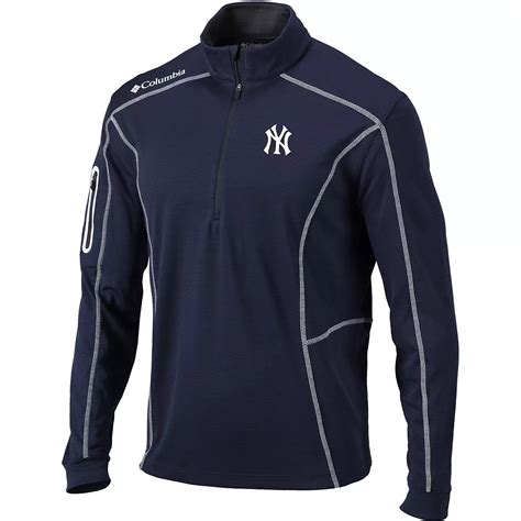 Columbia Sportswear Mens New York Yankees Shotgun 14 Zip Pullover