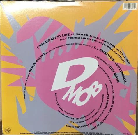 D Mob Introducing Cathy Dennis Cmon And Get My Love 12” Single Vg Vinyl