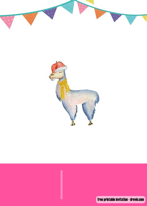 Print the color version for a simple and easy sheep craft activity then glue the pieces and. FREE Llama invitation template - printable | DREVIO