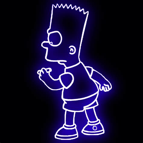 Bart Simpson Neon Ibispaint