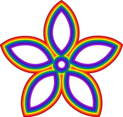 Free Rainbow Flower Cliparts Download Free Rainbow Flower Cliparts Png
