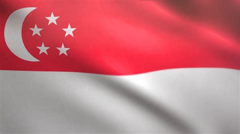 The colours of the singapore flag represent red for brotherhood and equality; Singapore Flag waving animated using MIR plug in after ...