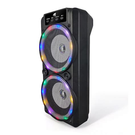 Naxa Portable Dual 4 Bluetooth Party Speakers With Multi Color