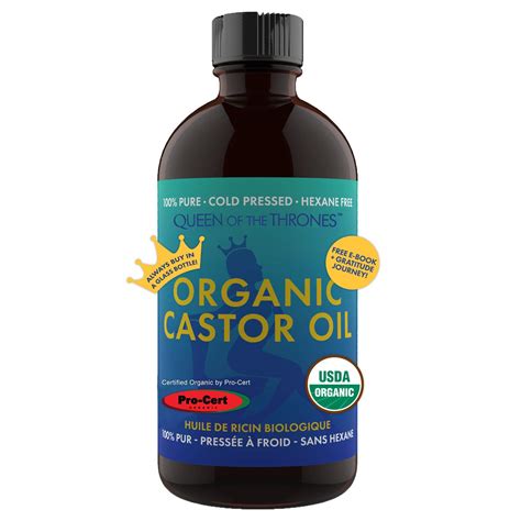 Queen Of The Thrones Organic Castor Oil 500ml 169oz 100 Pure