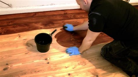 How To Stain A Wooden Floor Like A Pro Youtube