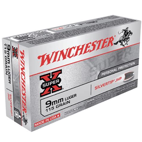 Winchester 9mm 115 Grain Hollow Point Silvertip Ammo 50 Rounds