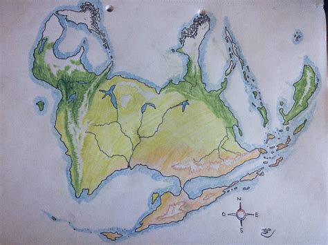 A Fictional Continent I Drew Imaginarymaps