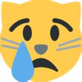 Kaomojis are popular emoticon symbols in japan. Crying Cat Face Emoji