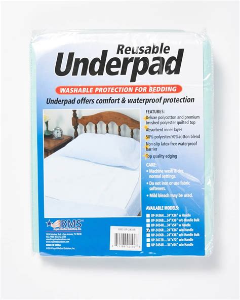 Rms Ultra Soft 4 Layer Washable And Reusable Incontinence Bed Underpads