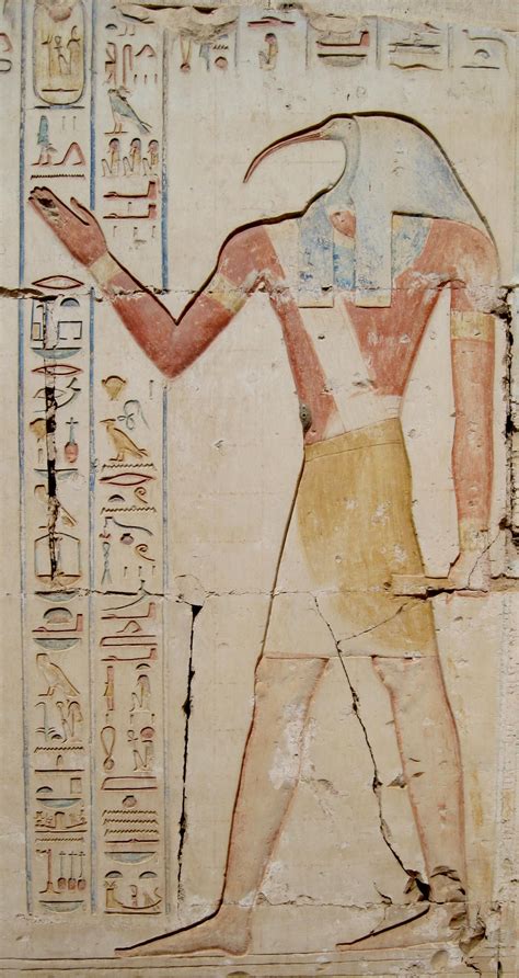 Thoth Abydos Temple Relief Illustration World History Encyclopedia