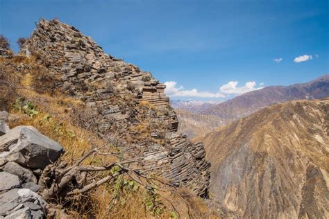 Colca Canyon From Cabanaconde In Peru Stock Photo Image Of River