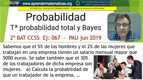 Teorema De La Probabilidad Total Y Teorema De Bayes Pau Ccss Junio