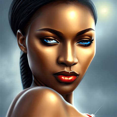 Stunning 4k Light Skinned Black Woman In Superman Style · Creative Fabrica