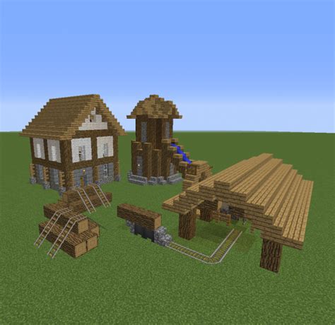 Minecraft has a lot of blocks, but what if they had more? Medieval World Lumbermill - Blueprints for MineCraft ...