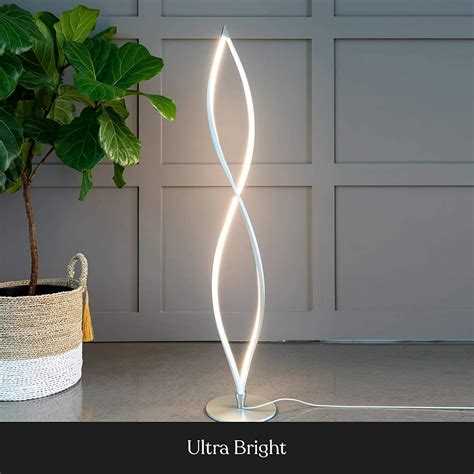 Brightech Twist Modern Led Spiral Floor Lamp For Living Room Bright