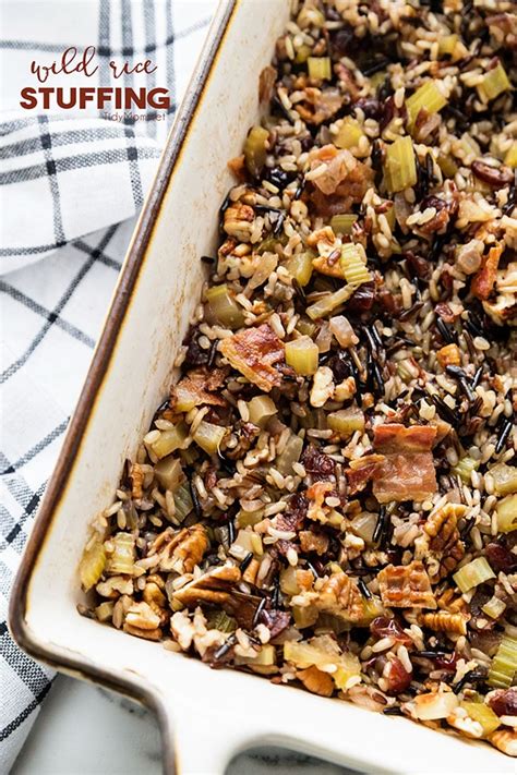 Wild rice stuffing is an easy side dish infused with incredible flavor that will complete your holiday table. Wild Rice Stuffing with Cranberries and Pecans | Recipe | Stuffing recipes for thanksgiving ...