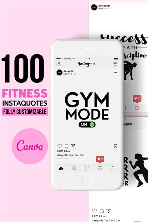 Use These 100 Motivational Fitnessgym Instagram Template Posts To