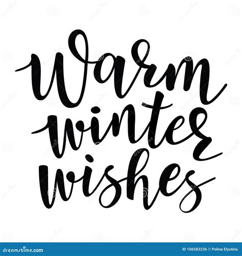 Poster Card With Warm Winter Wishes Stock Vector Illustration Of