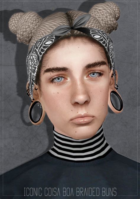 Sims 3 Cc Finds Yesod Sims Iconic Coisa Boa Hair Setandbandana Acc