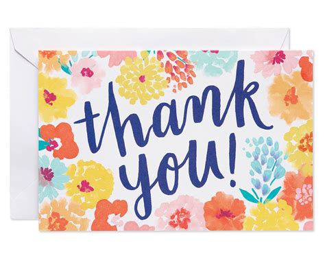 Floral Thank You Cards And White Envelopes 48 Count American Greetings