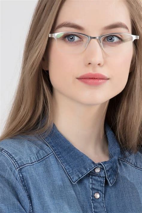 Pearl Sleek Slender Profile Metal Frames Eyebuydirect Hairstyles