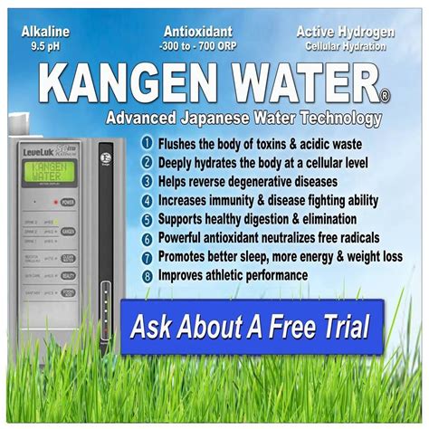 Contact Me For A Free 2 Week Trial Of Kangen Water Learn More At