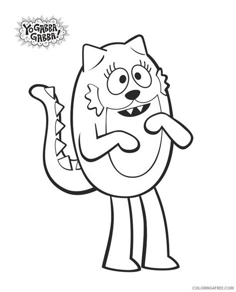 yo gabba gabba coloring pages toodee coloring4free
