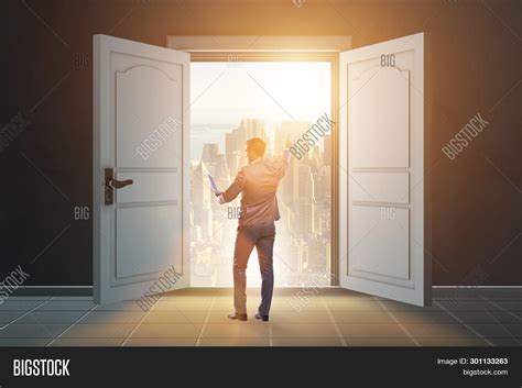 Businessman Entering Image And Photo Free Trial Bigstock
