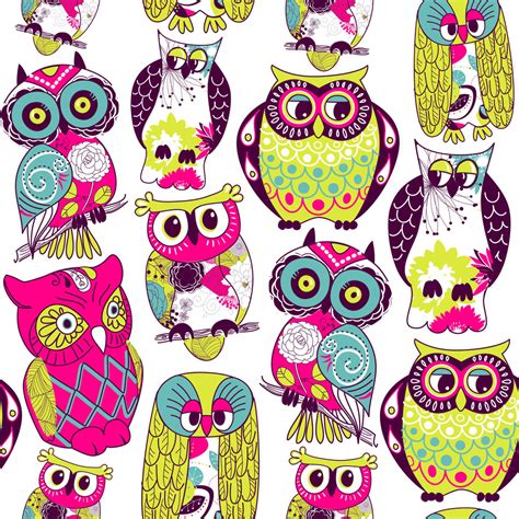 Seamless Owl Pattern Royalty Free Stock Image Storyblocks