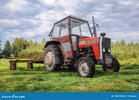 Tractor In Poland Editorial Stock Photo Image Of Pasture 146376533