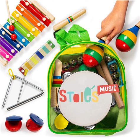 Stoies 19 Piece Musical Instrument Set For Toddlers Preschool