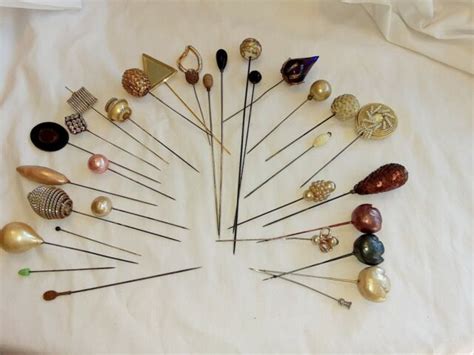 Antique Victorian Hatpin Vintage Hat Pin Collection 31 Hat Pins Ebay