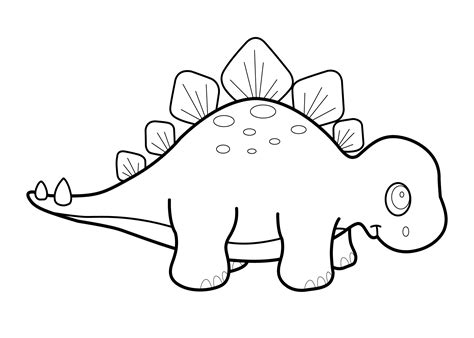 Easy Dinosaur Coloring Pages Coloring Home