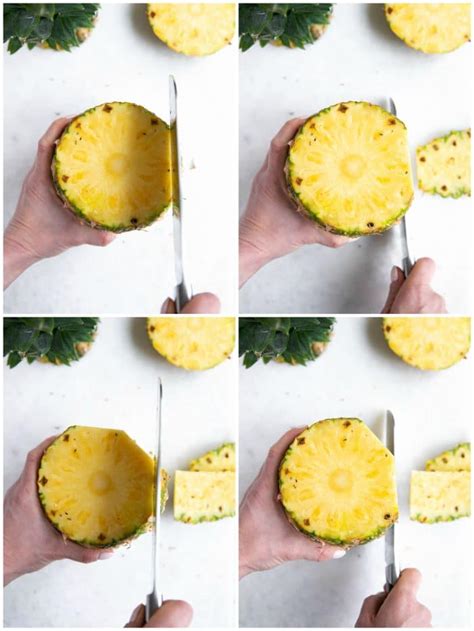 How To Cut A Pineapple Quick And Easy The Forked Spoon