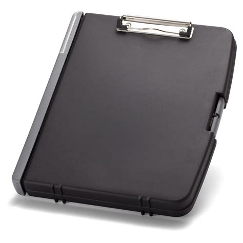 Officemate Triple File Clipboard Storage Box Recycled Black 83610