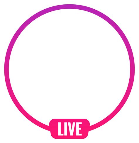 Round Profile Frame For Live Streaming On Social Media Gradient