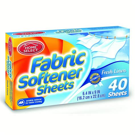 Home Select Dryer Sheets Fresh Linen 40 Ct