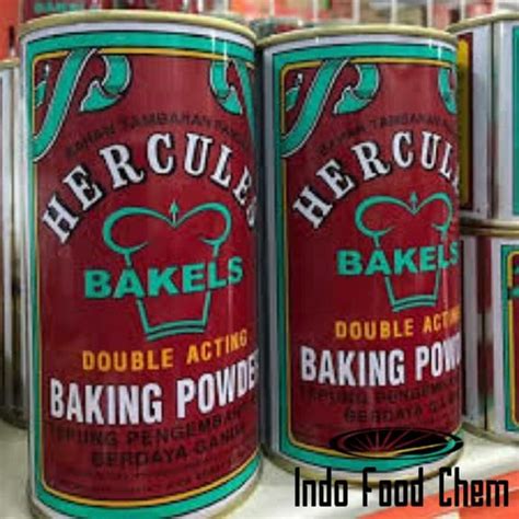 Baking powder double acting merk hercules kemasan direpacked dengan plastik per 1000gr baking powder merupakan bahan pengembang. Jual Baking Powder Hercules 450gr - Jakarta Utara - Indo food chem | Tokopedia