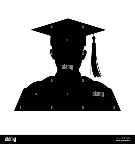 Graduate Student Silhouette Graduate Student Black Icon On White