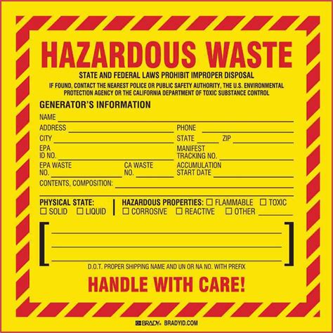 Printable Hazardous Waste Label Template Philippines Printable Templates