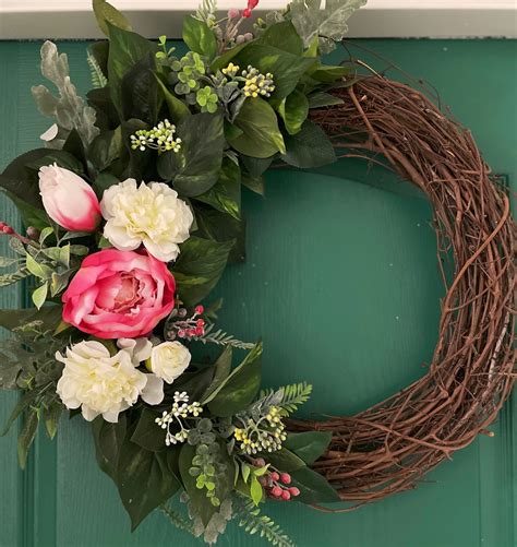 Spring Wreath For Front Door Summer Wreath For Door Year Etsy