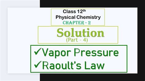 Phenomenon and allow the accurate prediction of humid atmospheres for specific sample. 11+ Raoult's Law Class 12 Images - Expectare Info