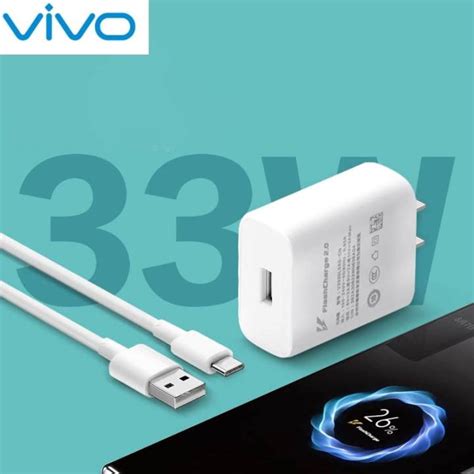 Original Vivo 33w Ultra Fast Flash Charging 20 Charger With 1m Usb