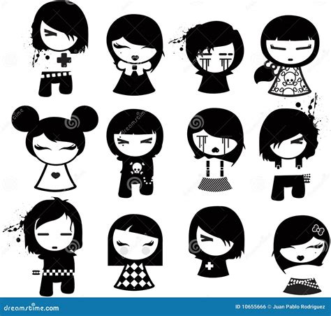Emo Characters Royalty Free Stock Image Image 10655666