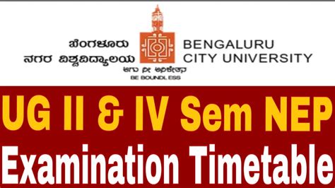 Bangalore City University Update UG NEP 2nd Sem And 4th Sem