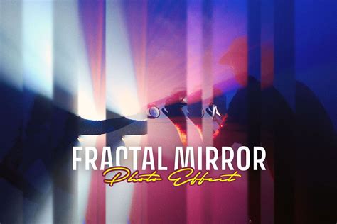 fractal mirror photo effect on yellow images creative store