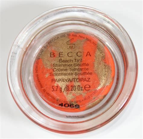 BECCA Beach Tint Shimmer Souffle In Papaya Topaz Review And Swatches BellBelleBella