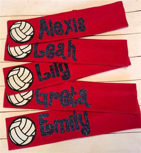 Custom Volleyball Headbands In Gorgeous Glitter Volleyball Etsy In