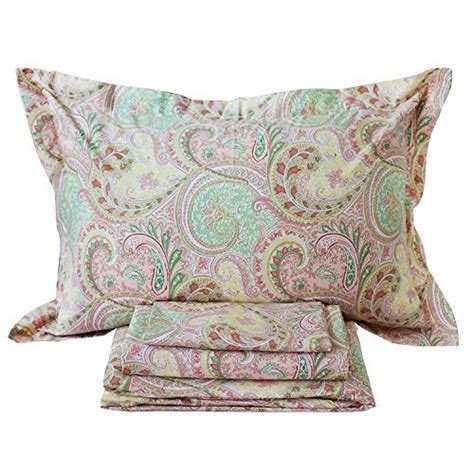 Fadfay Piece Pink Paisley Bed Sheet Set Luxury Bedding Sets Designer