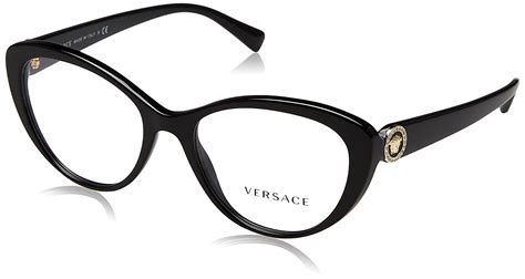 Versace Cat Eye Eyeglasses Ve3246b Gb1 52mm Black Demo Lens